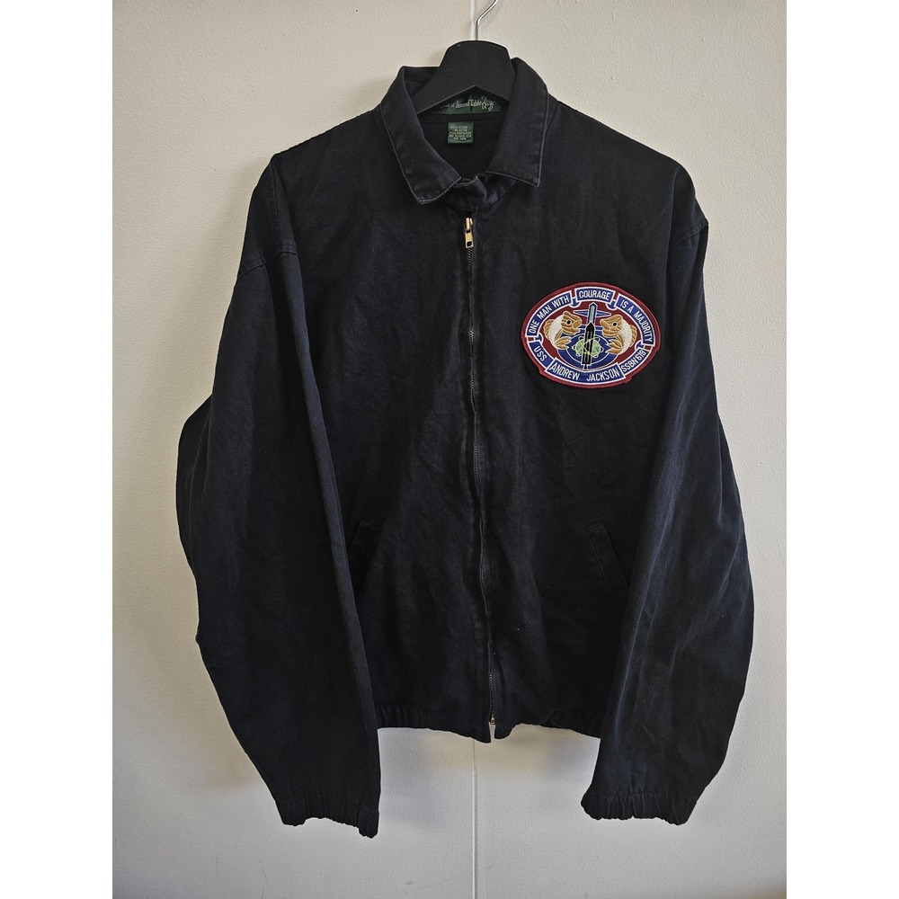 Vintage‎ USS Andrew Jackson Jacket Mens Medium Embroidered Submarine 90s